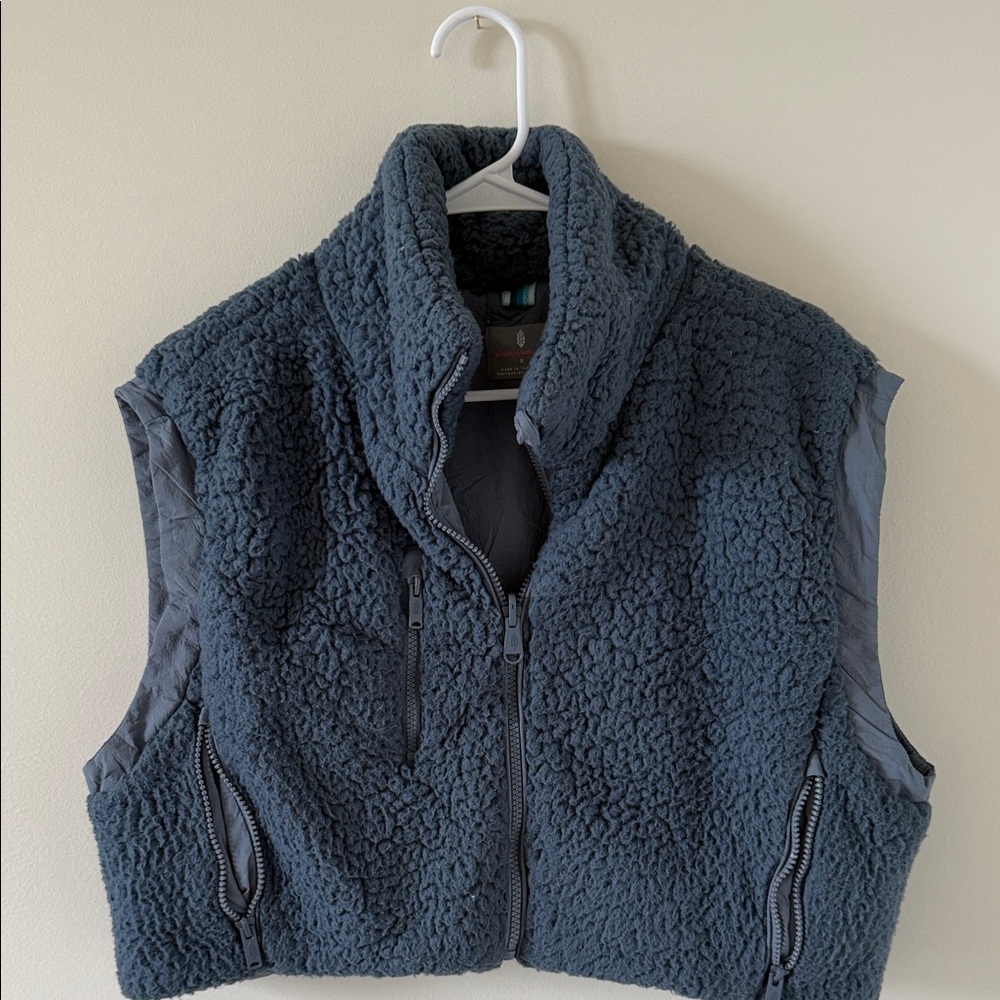 Women's Blue Sherpa Vest
